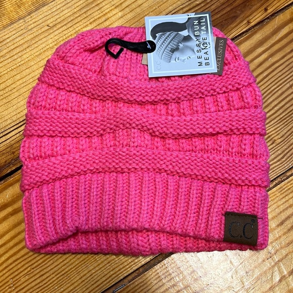 C.C Accessories - C.C Messy Bun Beanie